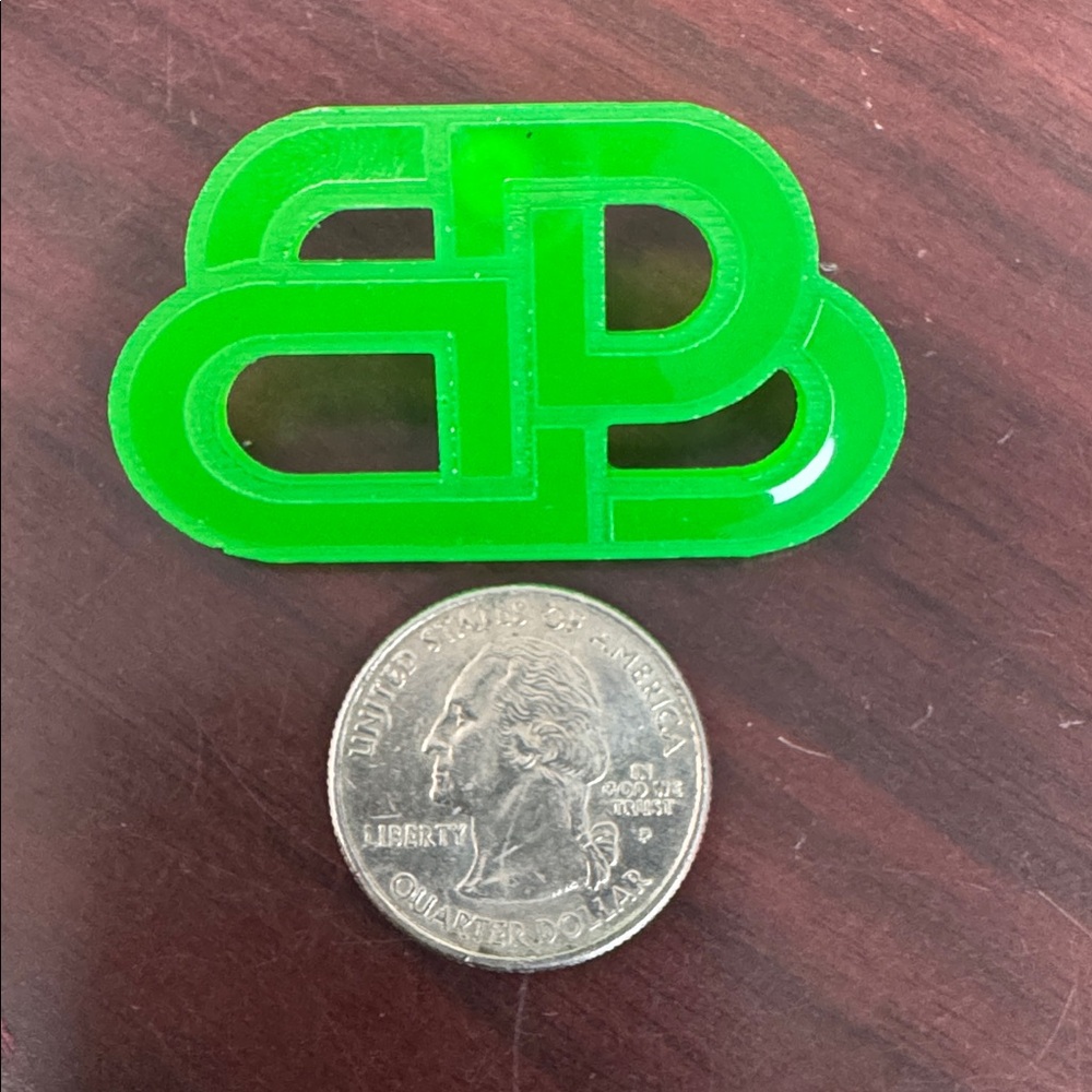 Streetwear Fashion Neon Green BB Earrings - Picture 5 of 12